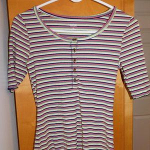 Striped Quarter Sleeve Shirt